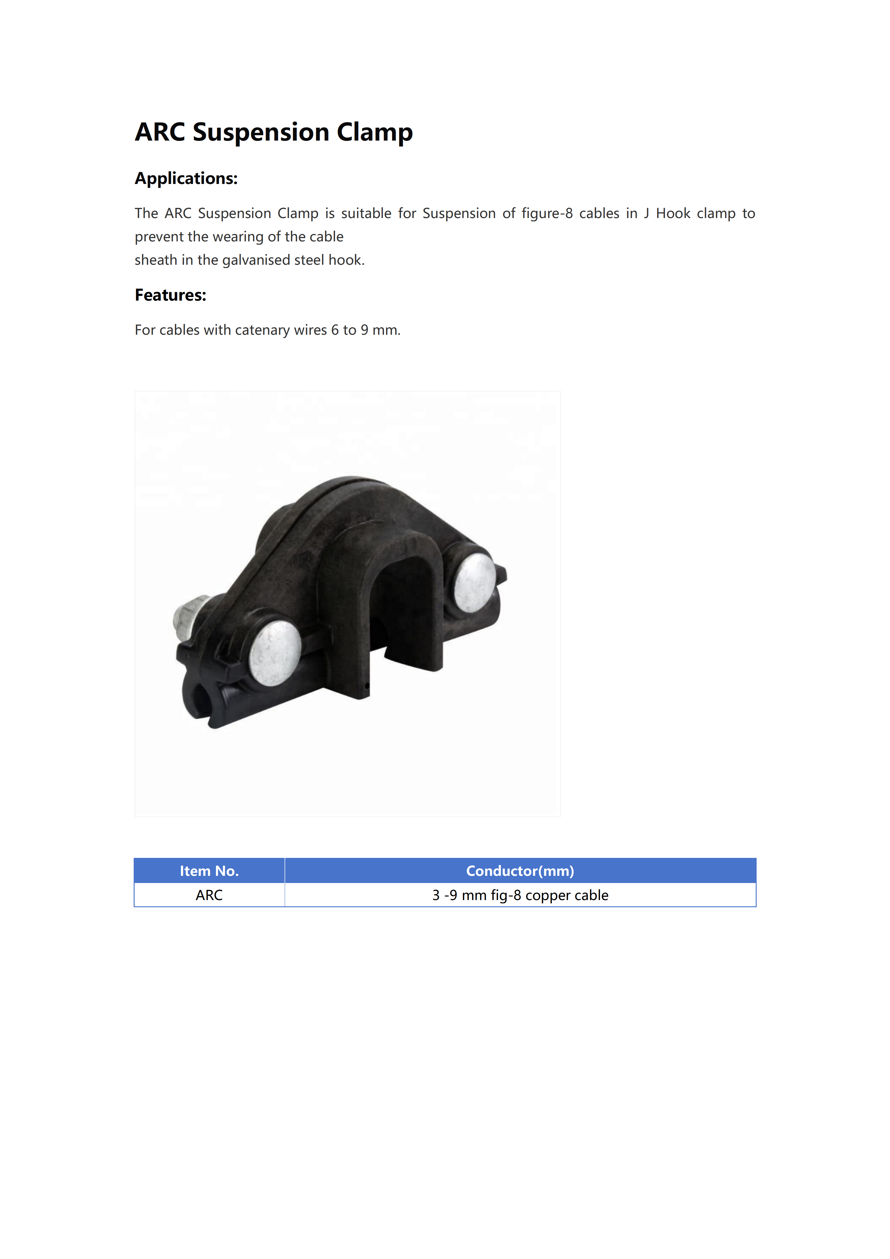 ARC Suspension Clamp detail 1